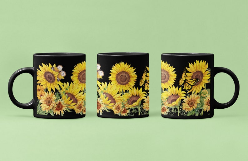 Sunflower Mug Sunflower Gifts Sunflower Cup Sunflower Coffee Etsy