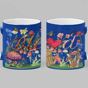 Cottagecore Unbelievably Blessed Mug Cottagecore Mushroom Mugs Mushroom Floral Mug Magic Mushroom Mug Cottagecore Mug Mushroom Coffee Mug