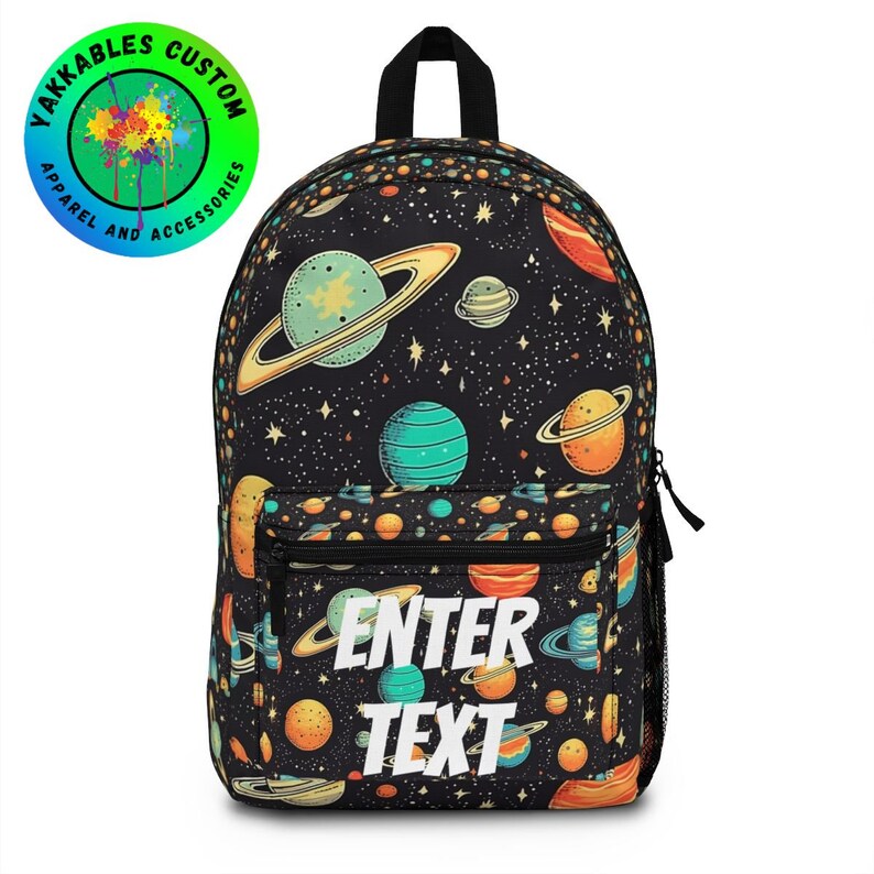 Personalized Outerspace Backpack Back to School Planets Bag Solar ...