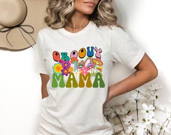 Groovy Mama Shirt para el regalo del día de la madre Retro Mama Shirt Regalo para mamá Cool Mom Shirt Hippie Mom Shirt Boho Mama Shirt Wild Mama Shirt para mamá