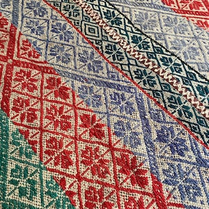 Area Rug Handwoven by Peruvian Artisans  Sheep Frazada/ Blanket multicolor Organic