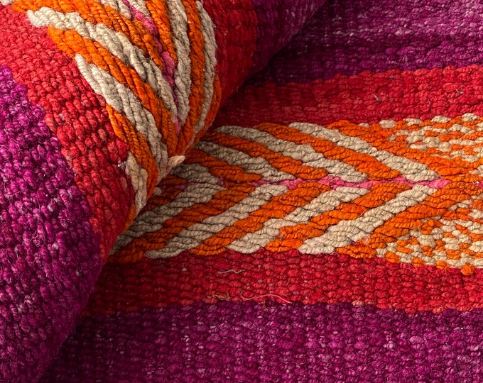 Unique Rug Handwoven by Peruvian Artisans  Sheep Frazada/ Blanket multicolor Organic