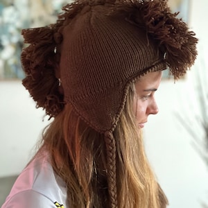 Handmade Peruvian Alpaca Chullo hat Ear Flap hat Beanie Unisex Winter Hat