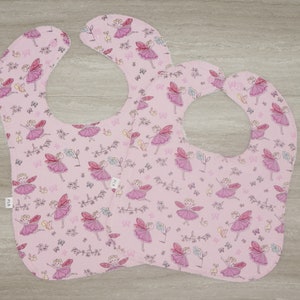 Princess Fairy Bib, Fairy Baby Bib, Baby Bibs, Infant Bib, Toddler Bib, Washable Baby Bibs, Cotton Bibs, Pink Baby Bibs
