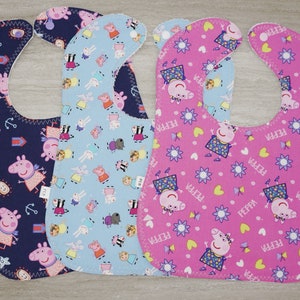 Peppa Pig Baby Bibs, Washable Baby Bibs, Infant Bib, Toddler Bib, Baby Bibs, Handmade Baby Bibs, Burp Cloths