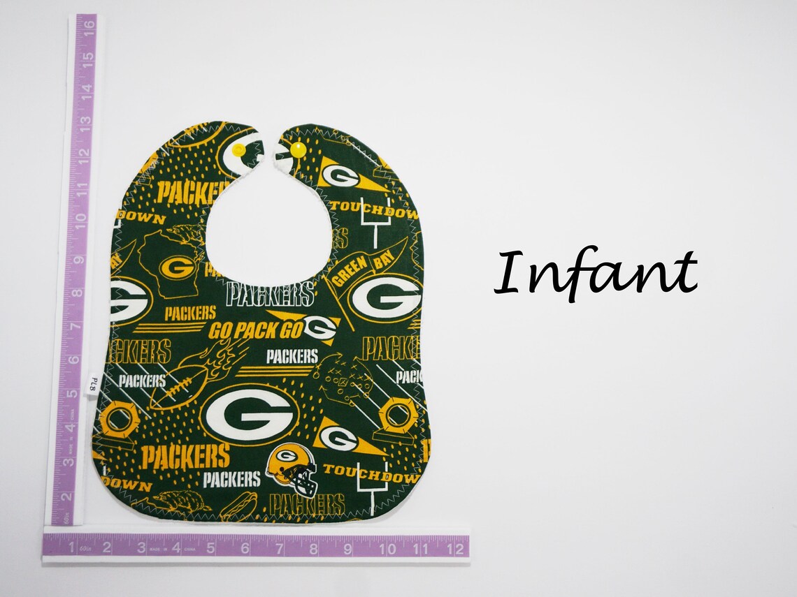 Green Bay Packers Baby Bibs Handmade Bibs Infant Washable Etsy