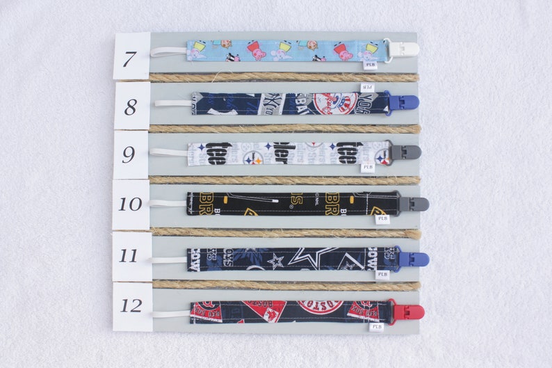 Pacifier Clips Baby girl pacifier clips Baby boy pacifier clips Custom Handmade Pacifier Clips