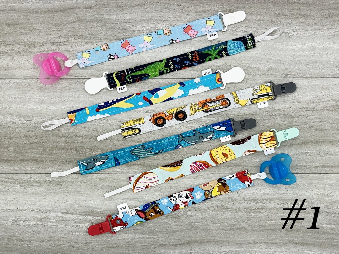 PACIFIER CLIPS, Baby Girl Pacifier Clips, Baby Boy Pacifier Clips