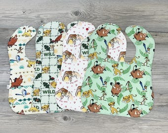 Lion King Baby Bib: Cotton Washable Bibs