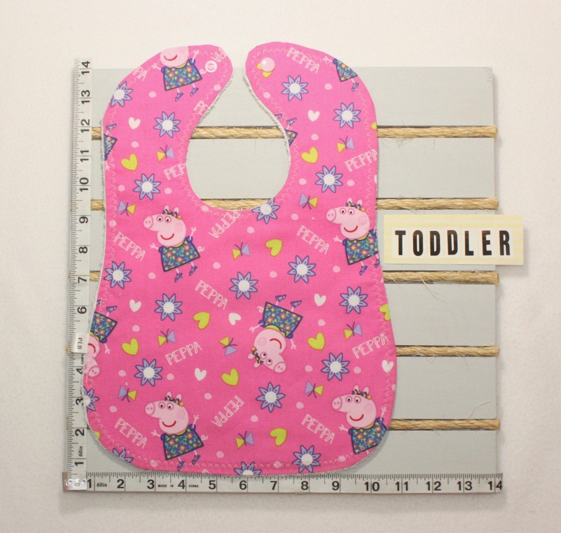 Peppa Pig Baby Bibs / Infant Washable Cotton Bib / Handmade Etsy