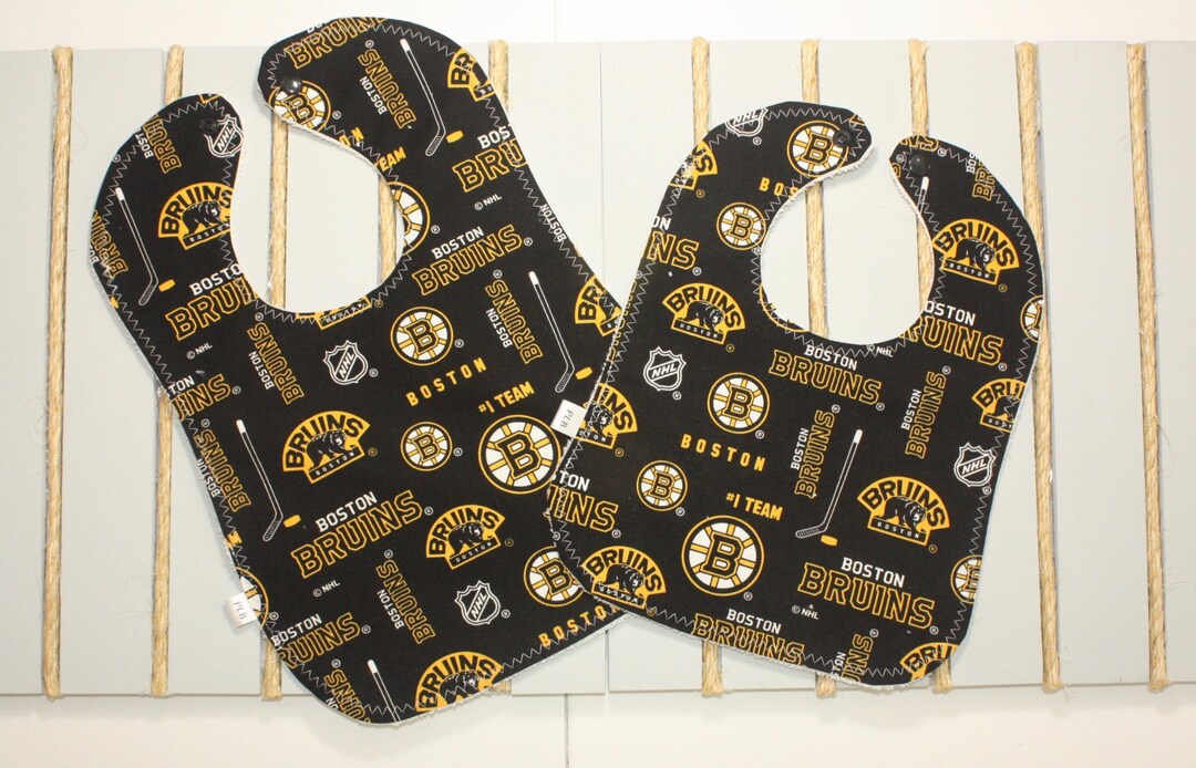 Boston Bruins Baby Bibs, Baby Bib, Handmade Bibs, Infant Bib, Toddler ...
