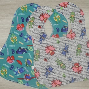 PJ Masks Bib, Baby Girl Bib, Baby Boy Bib, Washable Bibs, Infant Bibs, Toddler Washable Bib