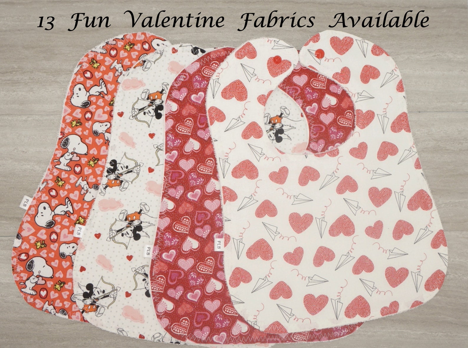 Valentine Hearts Bibs