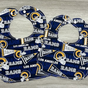 LA Rams Baby Baby Bib, Baby Bibs, Cotton Baby bib, Washable bibs, Infant bibs, Toddler bibs, Handmade Baby Bibs, LA Rams, Burp cloths,