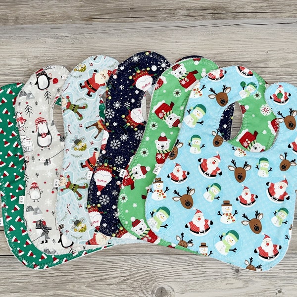 Christmas Baby Bibs, Baby bibs, Infant Bibs, Toddler bibs, washable baby bibs, burp cloths, Baby accessories