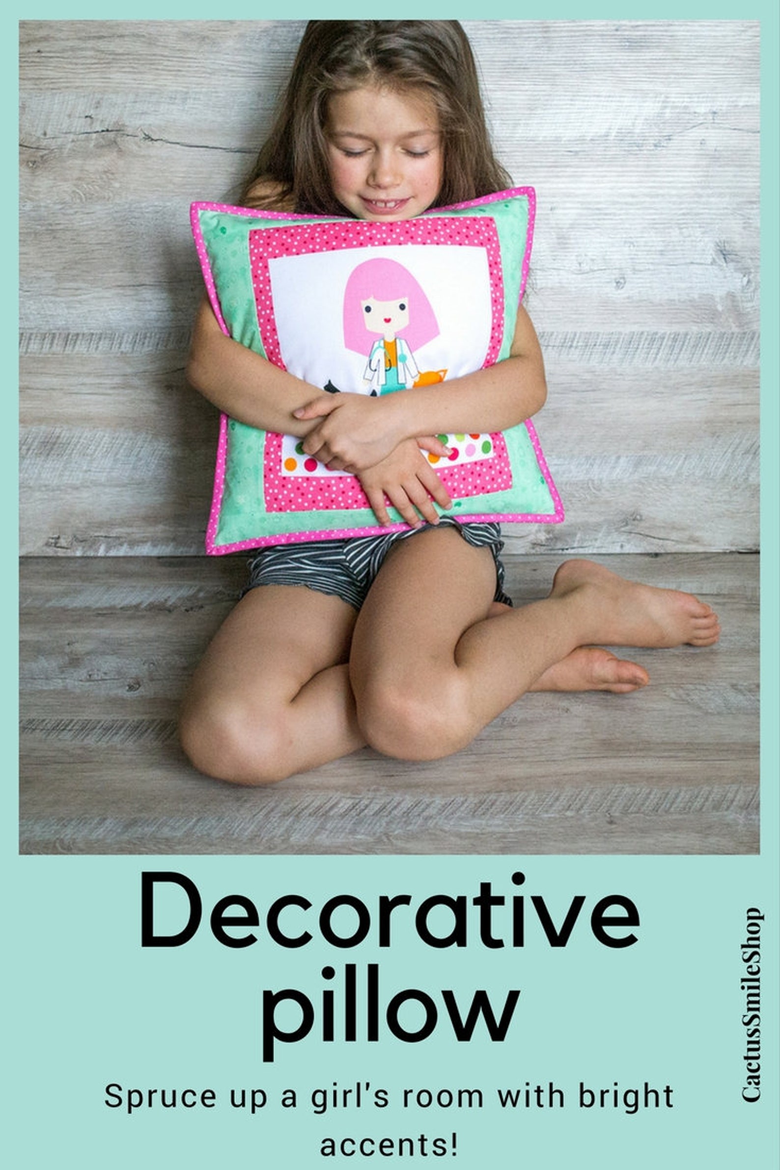 Kids pillow Nursery decorations for girl Pillow covers Pink Etsy