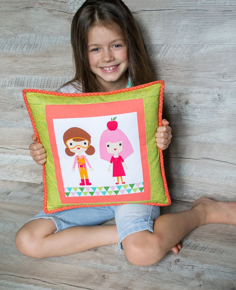 Girl Pillow Cover Kids Room Pillow Colorful Pillow Toddler Etsy