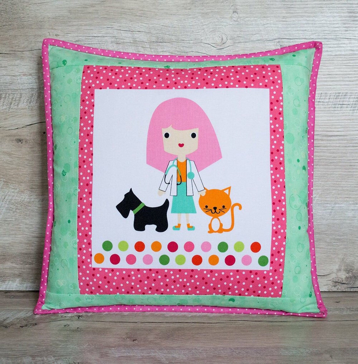 Kids pillow Nursery decorations for girl Pillow covers Pink Etsy