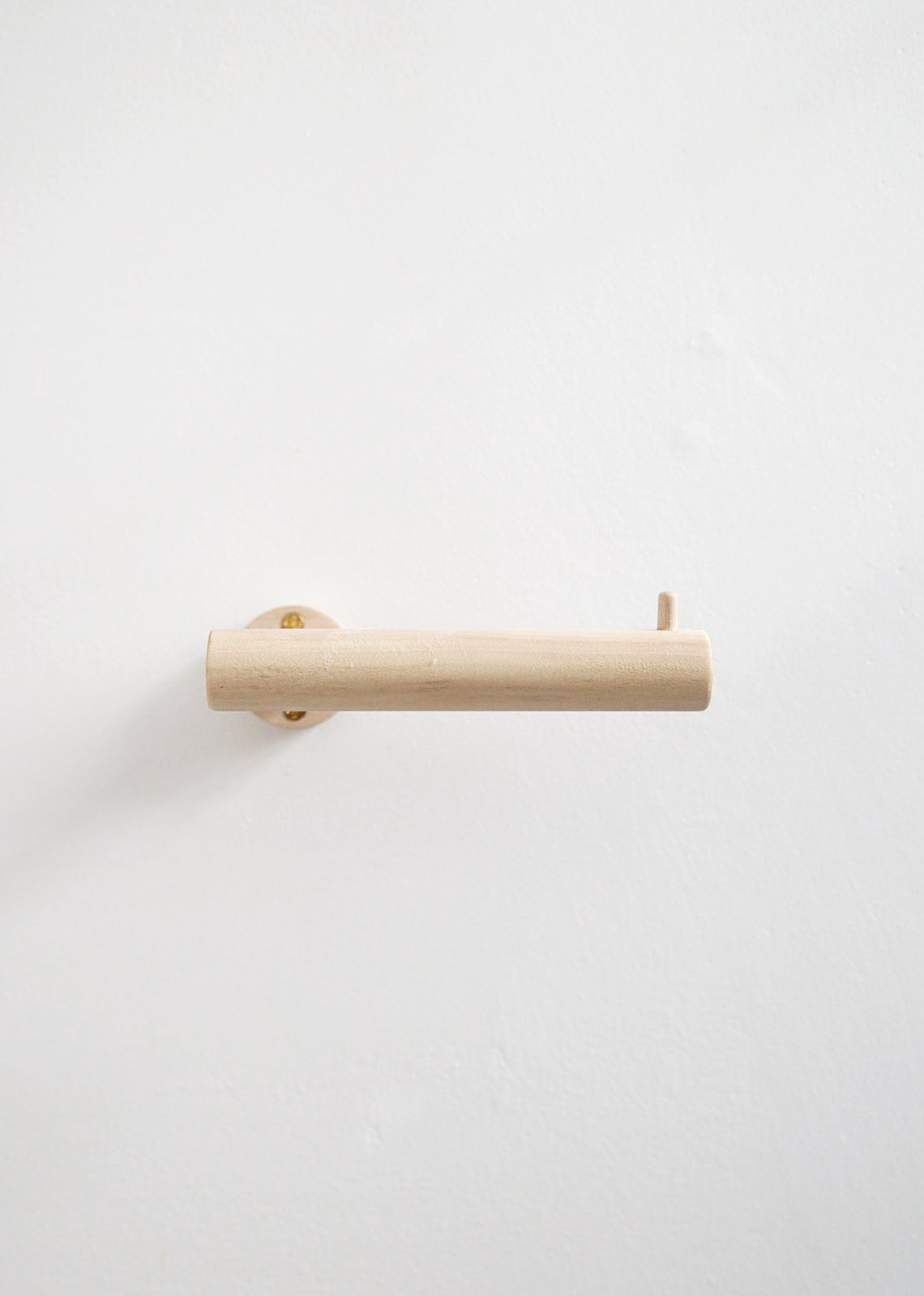wooden dowel toilet paper holder