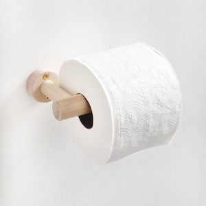 Modern Wood Dowel Toilet Paper Holder, Wood, Dowel, Bathroom Accessories