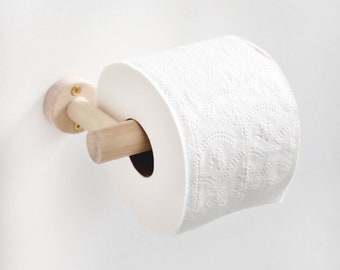 Modern Wood Dowel Toilet Paper Holder, Wood, Dowel, Bathroom Accessories