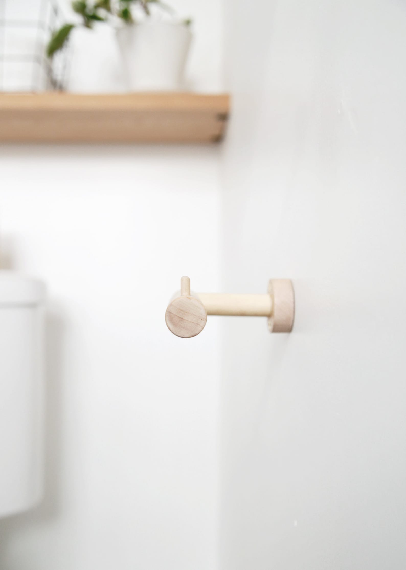 wooden dowel toilet paper holder