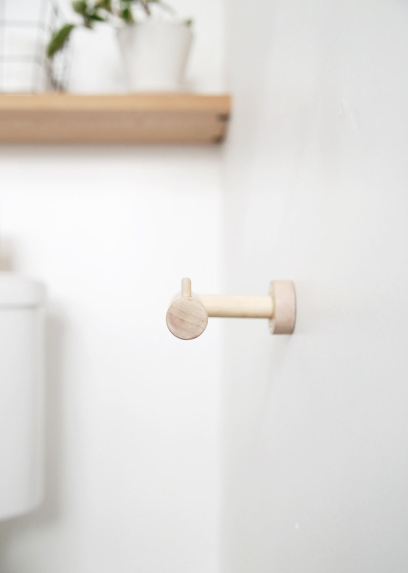 Modern Wood Dowel Toilet Paper Holder, Wood, Dowel, Bathroom Accessories Bild 8