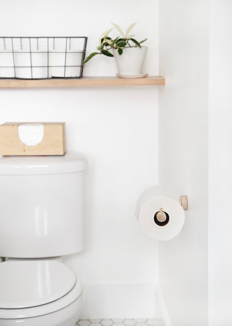 Modern Wood Dowel Toilet Paper Holder, Wood, Dowel, Bathroom Accessories Bild 9