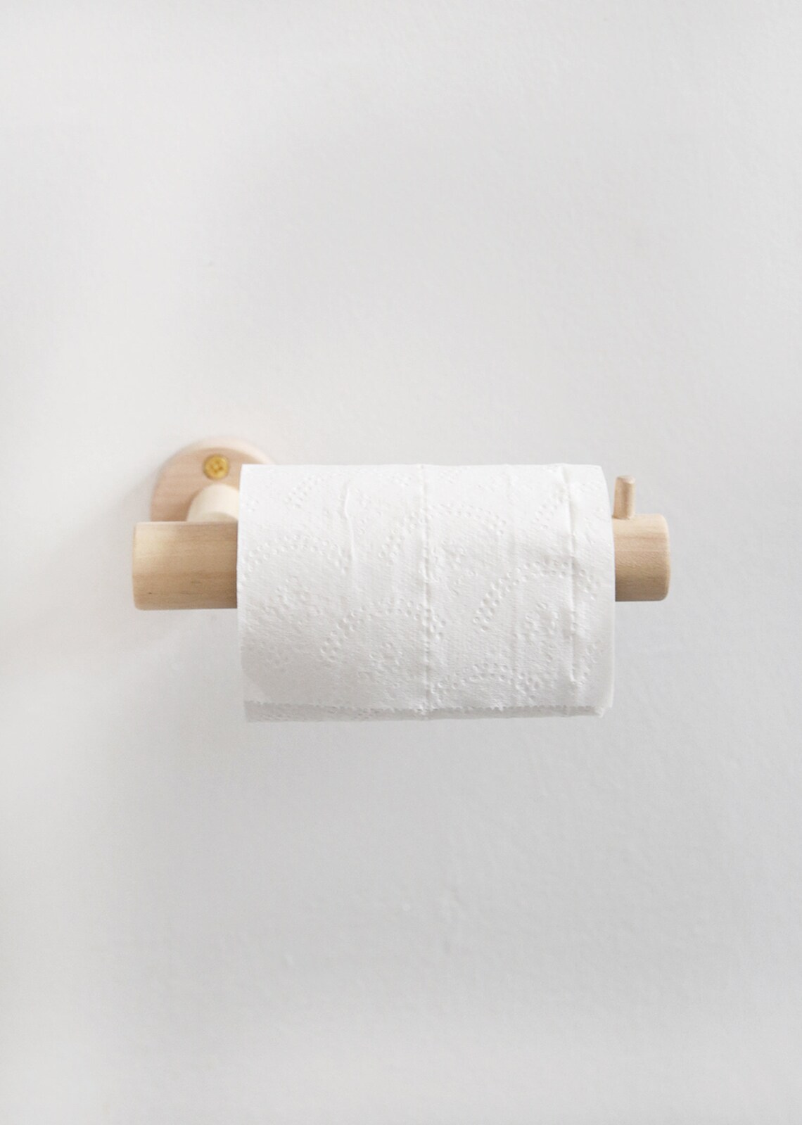 Modern Wood Dowel Toilet Paper Holder Wood Dowel Bathroom Etsy