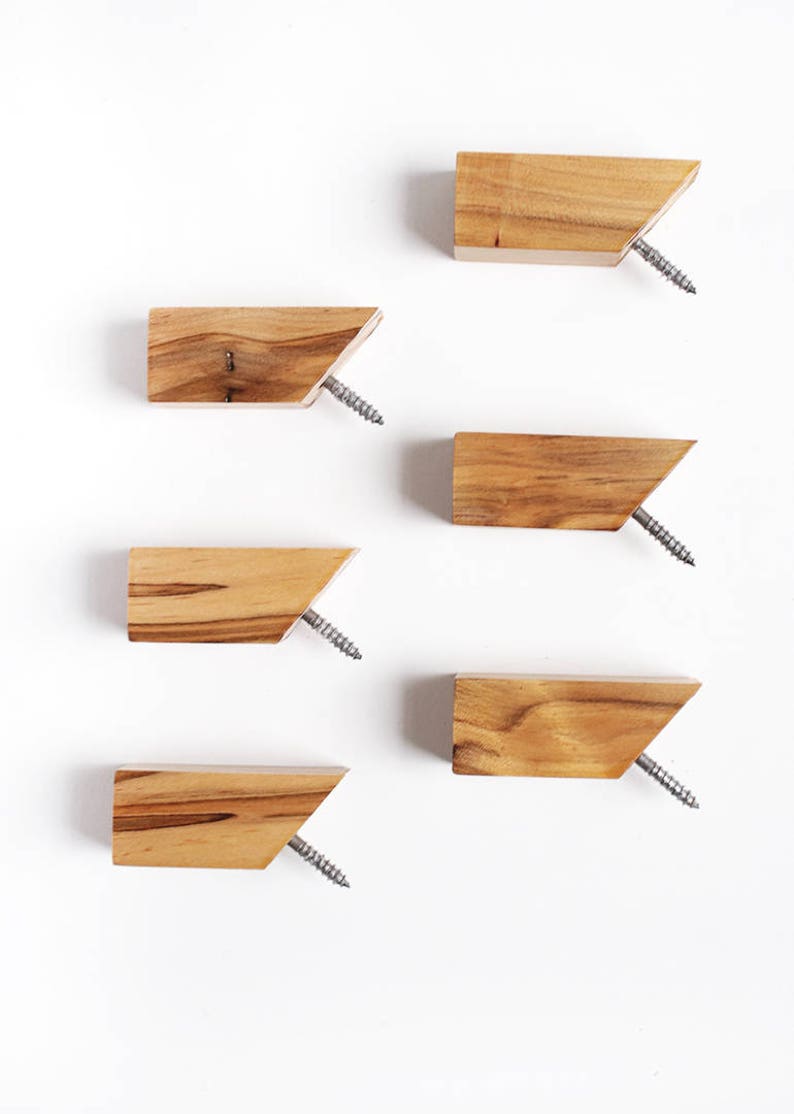 Modern Wood Wall Hooks, Bathroom Accessories, Home Decor, Housewarming Gift, image 4