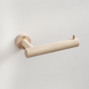 Modern Wood Dowel Toilet Paper Holder, Wood, Dowel, Bathroom Accessories Bild 5