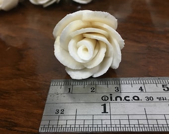 50 Roses Bloom 3cm Sola Wood Flowers  Artificial Flower for decoration wholesale  Shop Diffuser Handmade Spa Wedding Craft