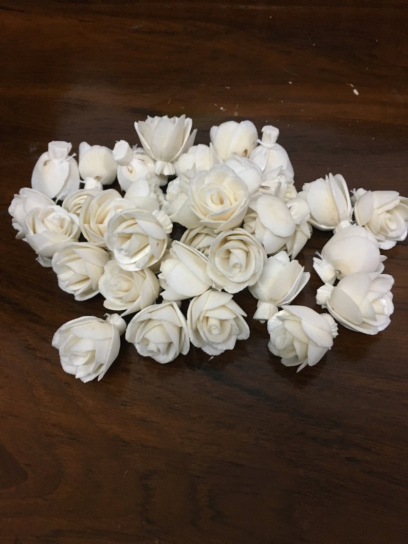 50 Roses Bloom 3cm Sola Wood Flowers Artificial Flower for Etsy