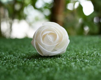 50 Rose Petal Sharp 5 Cm Dia.   Sola Wood Flowers  Artificial Flower for decoration wholesale  Shop Diffuser Handmade Spa Wedding Craft