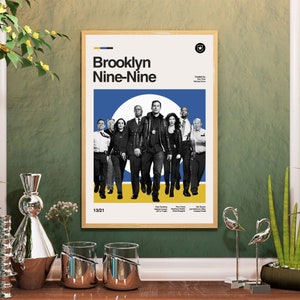 Brooklyn nine nine Poster, Movie Poster Digital Print, Wall Art Living Room Decor, Minimalist Movie Wall Art