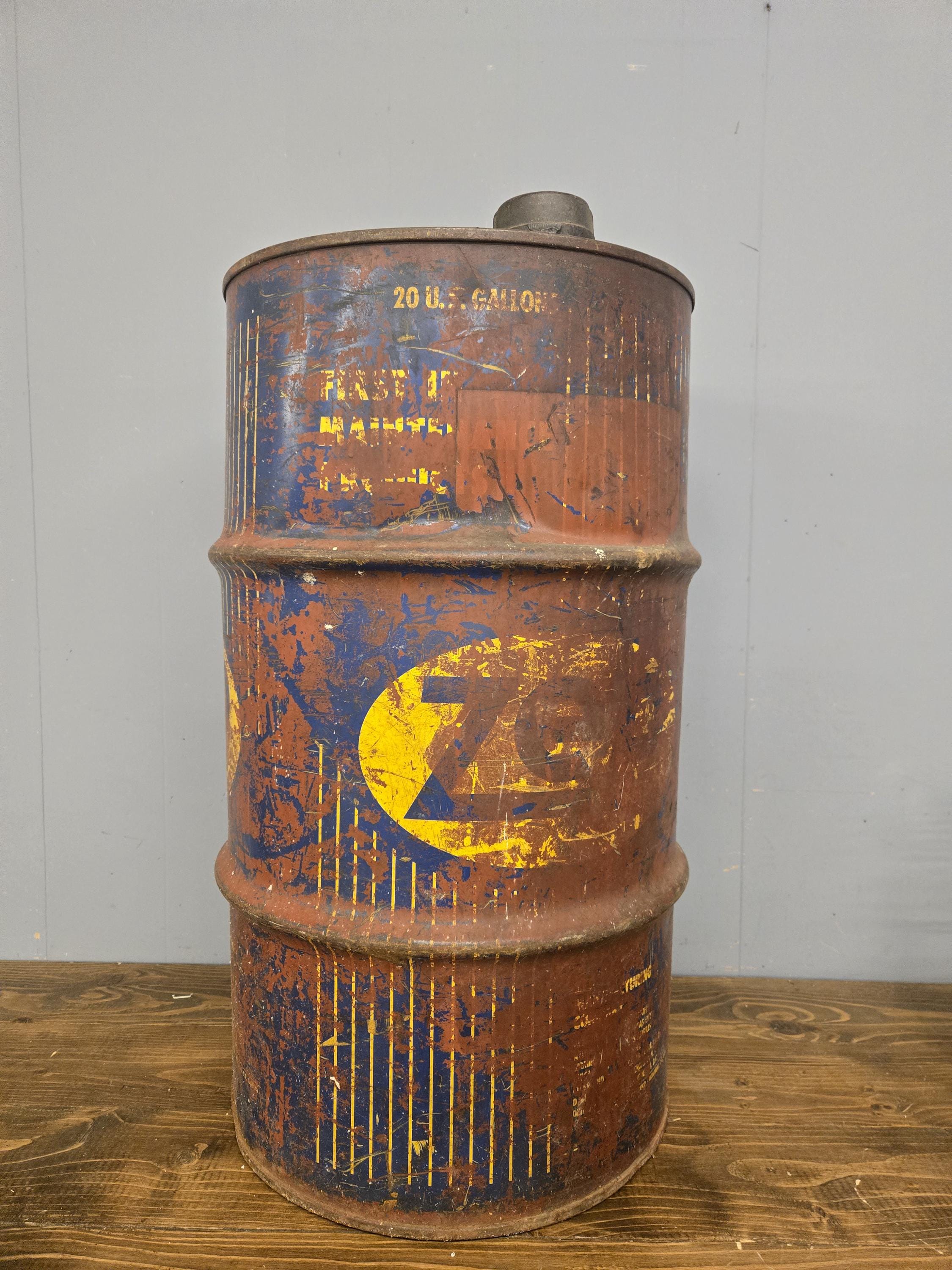 Vintage Zep 20 Gallon Steel Oil Drum Barrel Gas Oil Advertising - Etsy