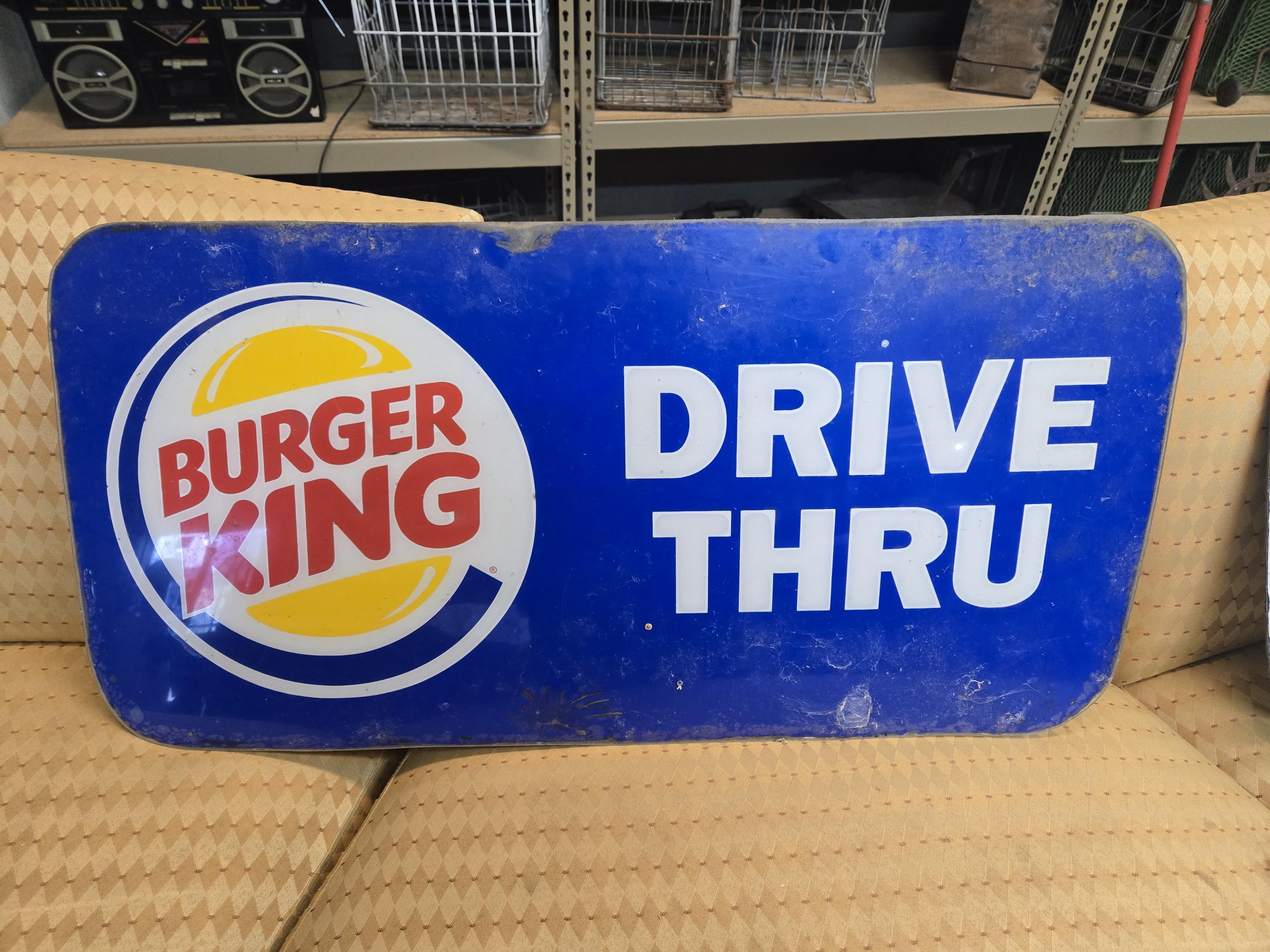 80年代　バーガーキング　旧ロゴ　ライトボックス　ドライブスルー　看板　店舗用 80年代 バーガーキング 旧ロゴ ライトボックス ドライブスルー