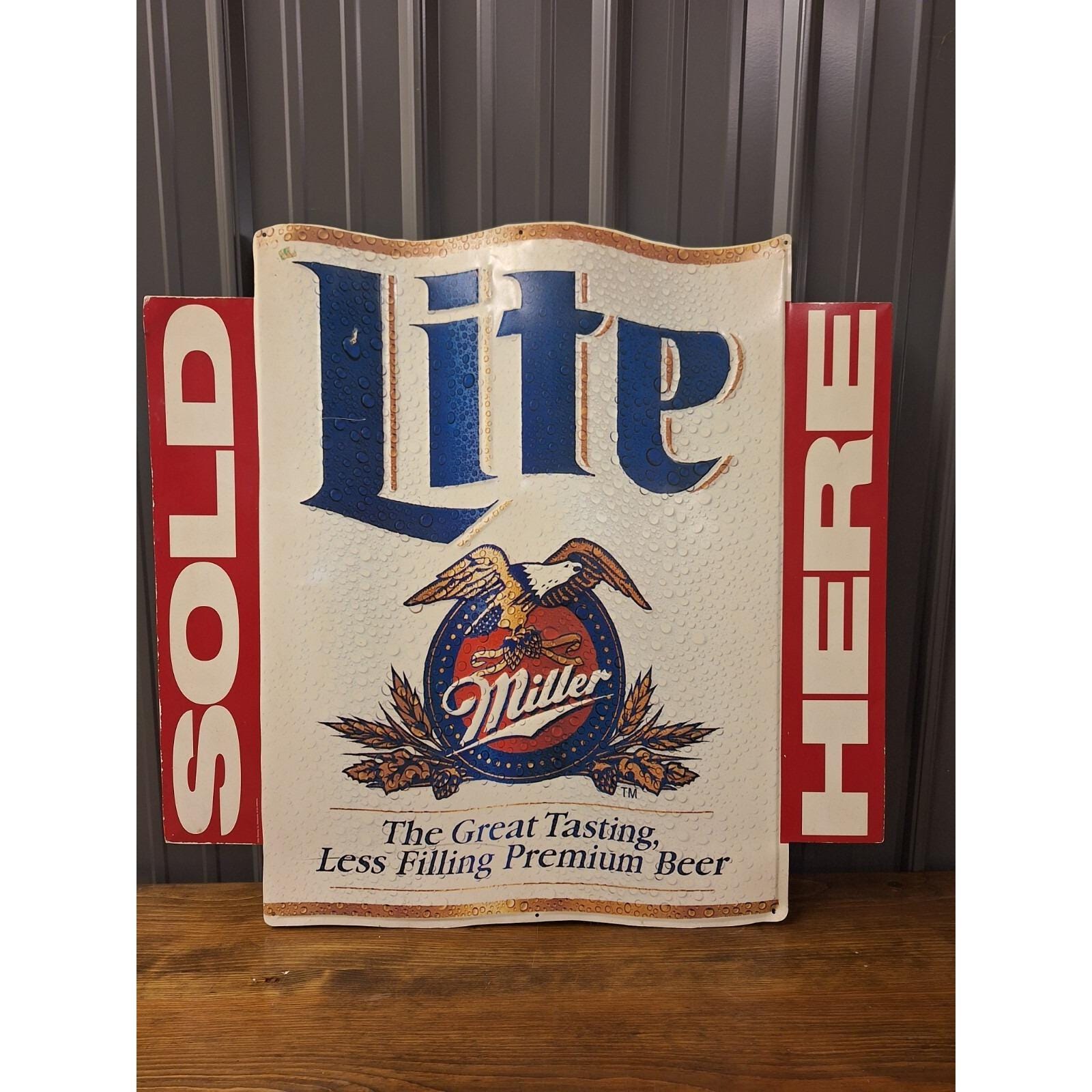 Vintage Miller Lite Sign - Etsy