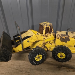 Vintage Mighty Tonka Turbo Diesel Front End Loader Metal Toy Construction Vehicle