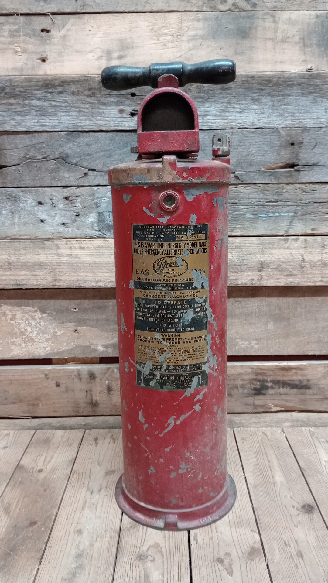 Vintage Pyrene Manufacturing Co Fire Extinguisher Hand Pump One Gallon