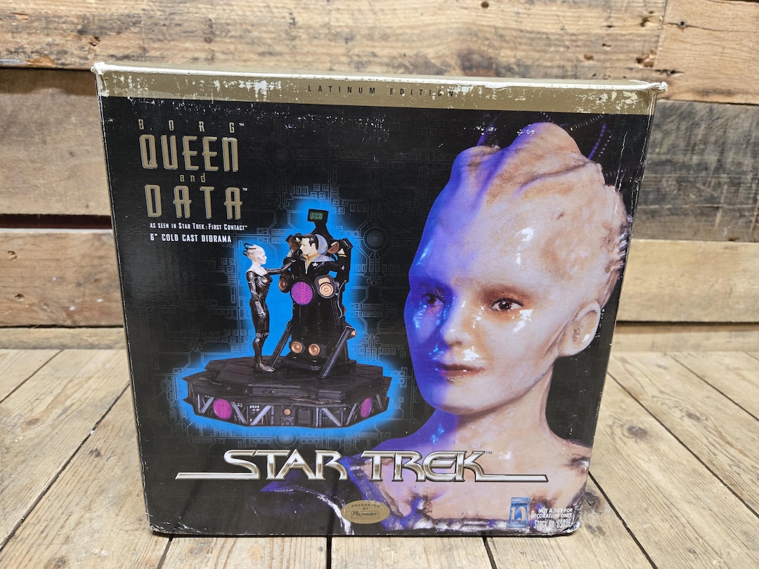 Star Trek First Contact Borg Queen & Data 6” Cold Cast Diroma Figurine ...