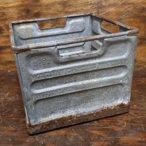Vintage Steel Niles, MI Pinkerton's National Detective Agency United Dairies Crate Box