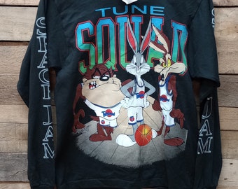 Vintage 90s Space Jam Shirt, Taz Looney Toons XL, Tune Squad
