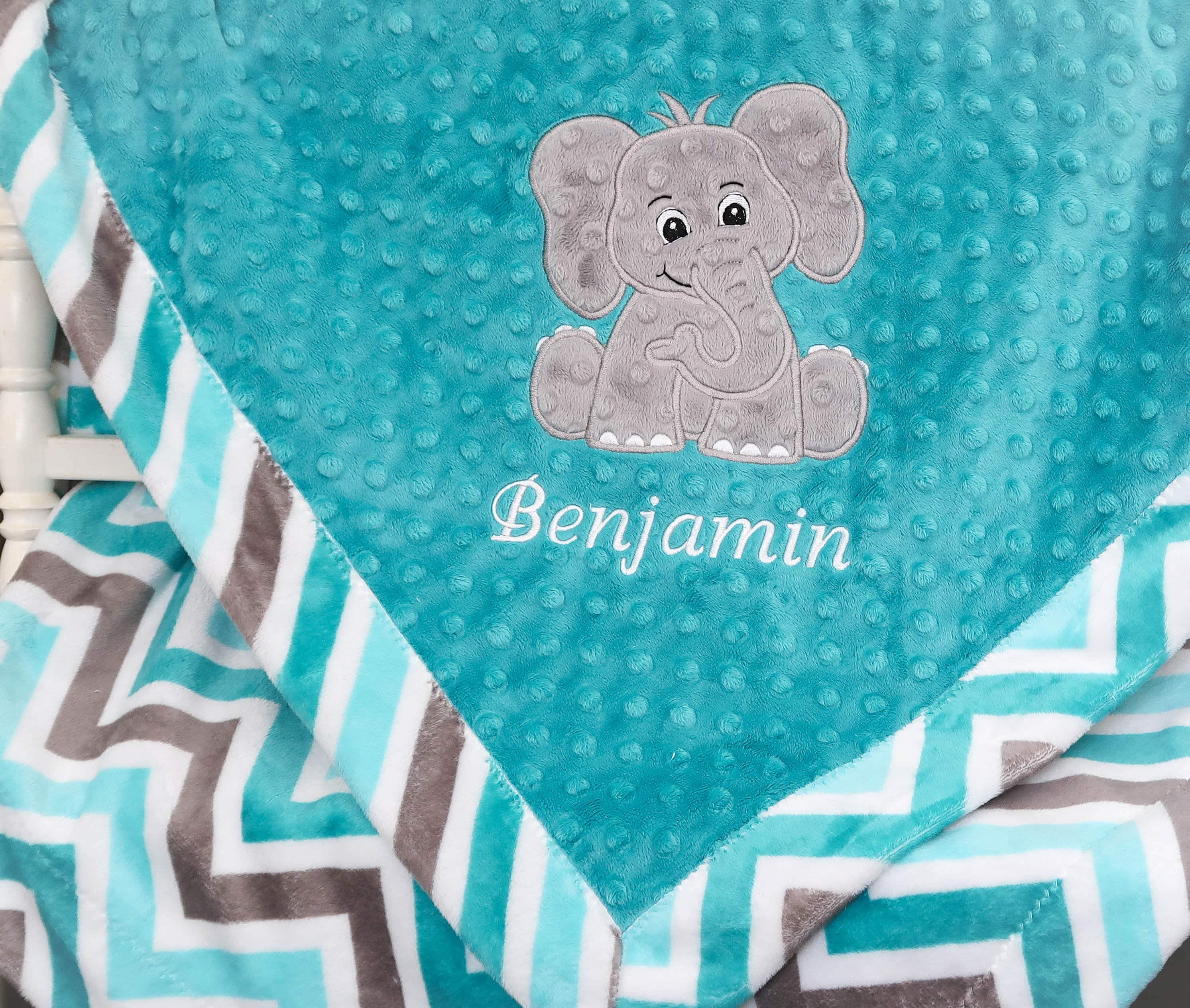 Elephant Baby Blanket Elephant Crib Blanket Personalized Etsy