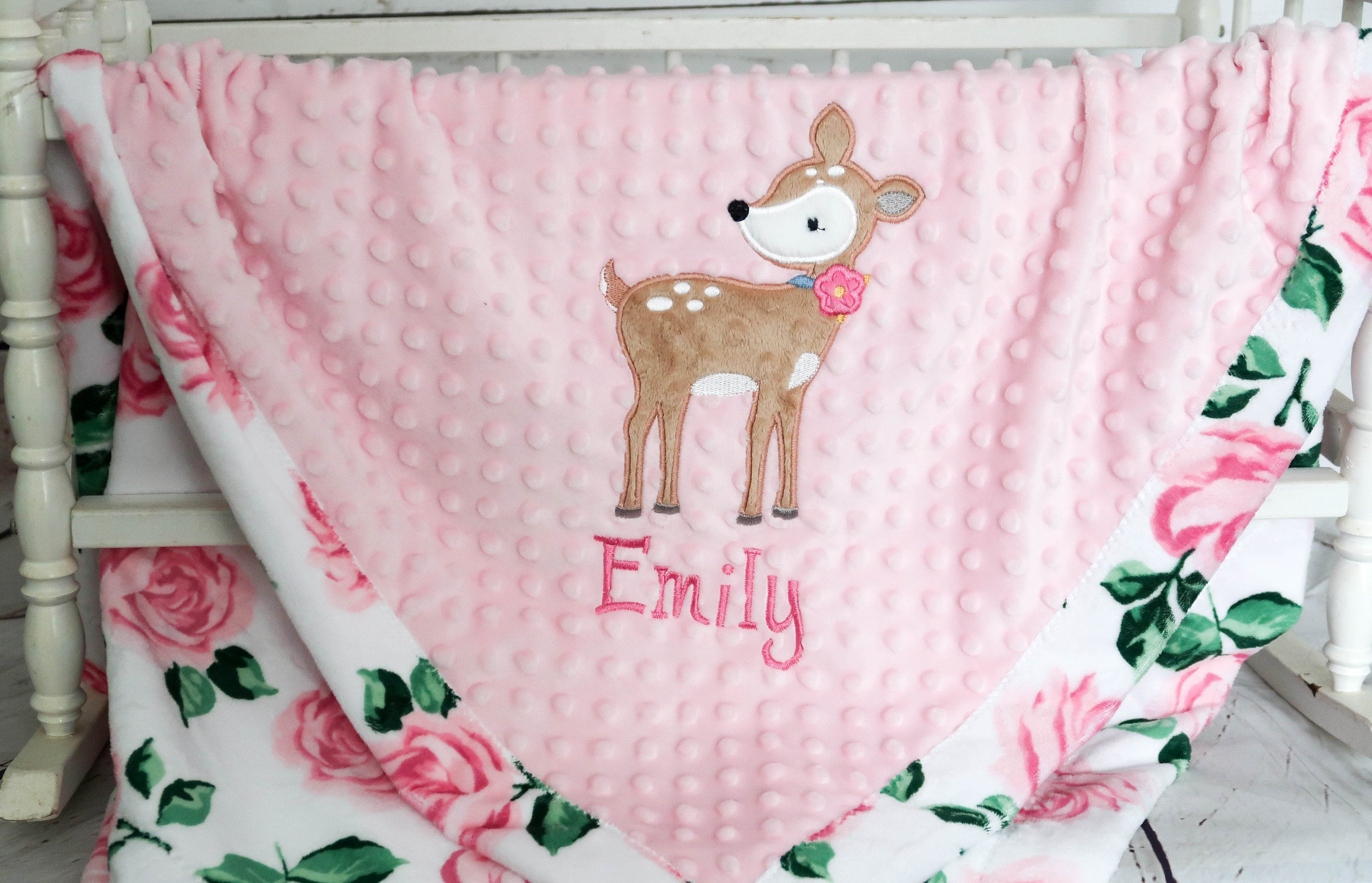 Personalized Baby Blanket Deer Blanket Minky Baby Blanket Etsy