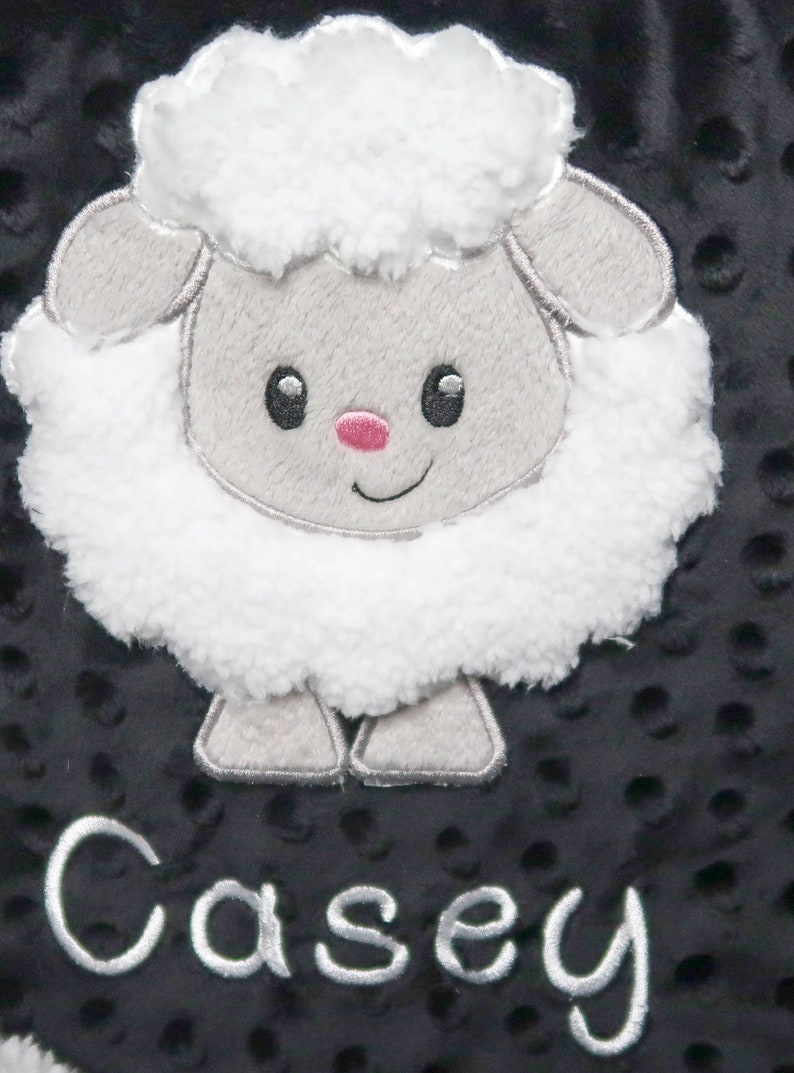 Lamb Baby Blanket Lamb Crib Bedding Personalized Baby Etsy