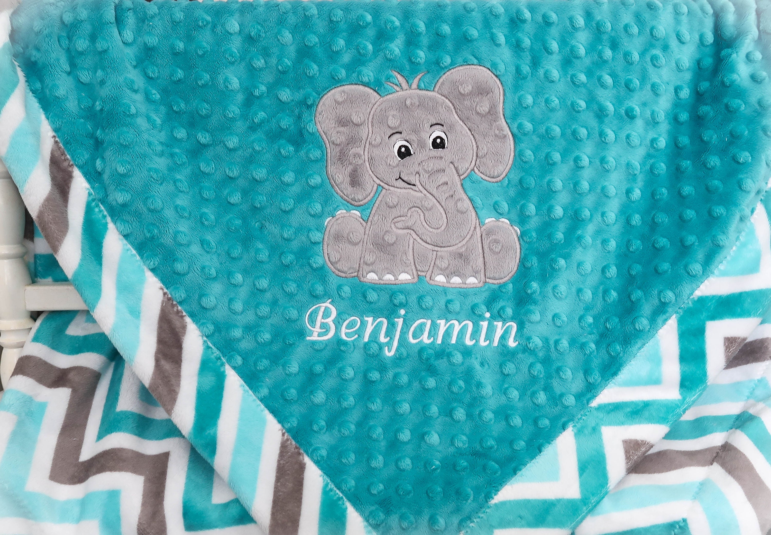 Elephant Baby Blanket Elephant Crib Blanket Personalized Etsy