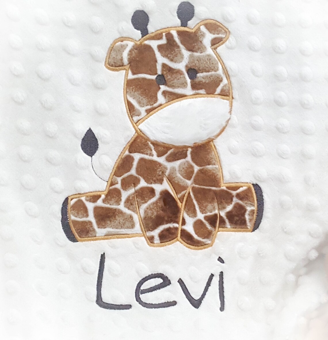 Giraffe Baby Blanket Personalized Baby Blanket Minky Giraffe Etsy