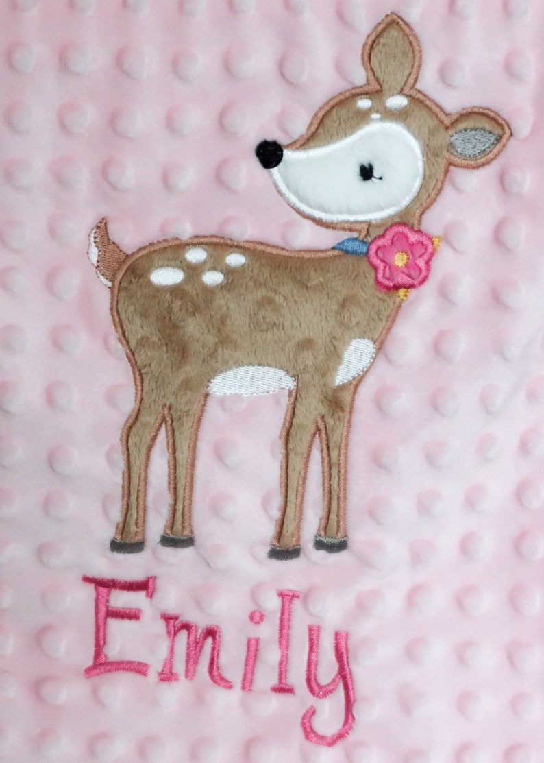 Personalized Fawn Baby Blanket Deer Blanket Minky Baby Etsy