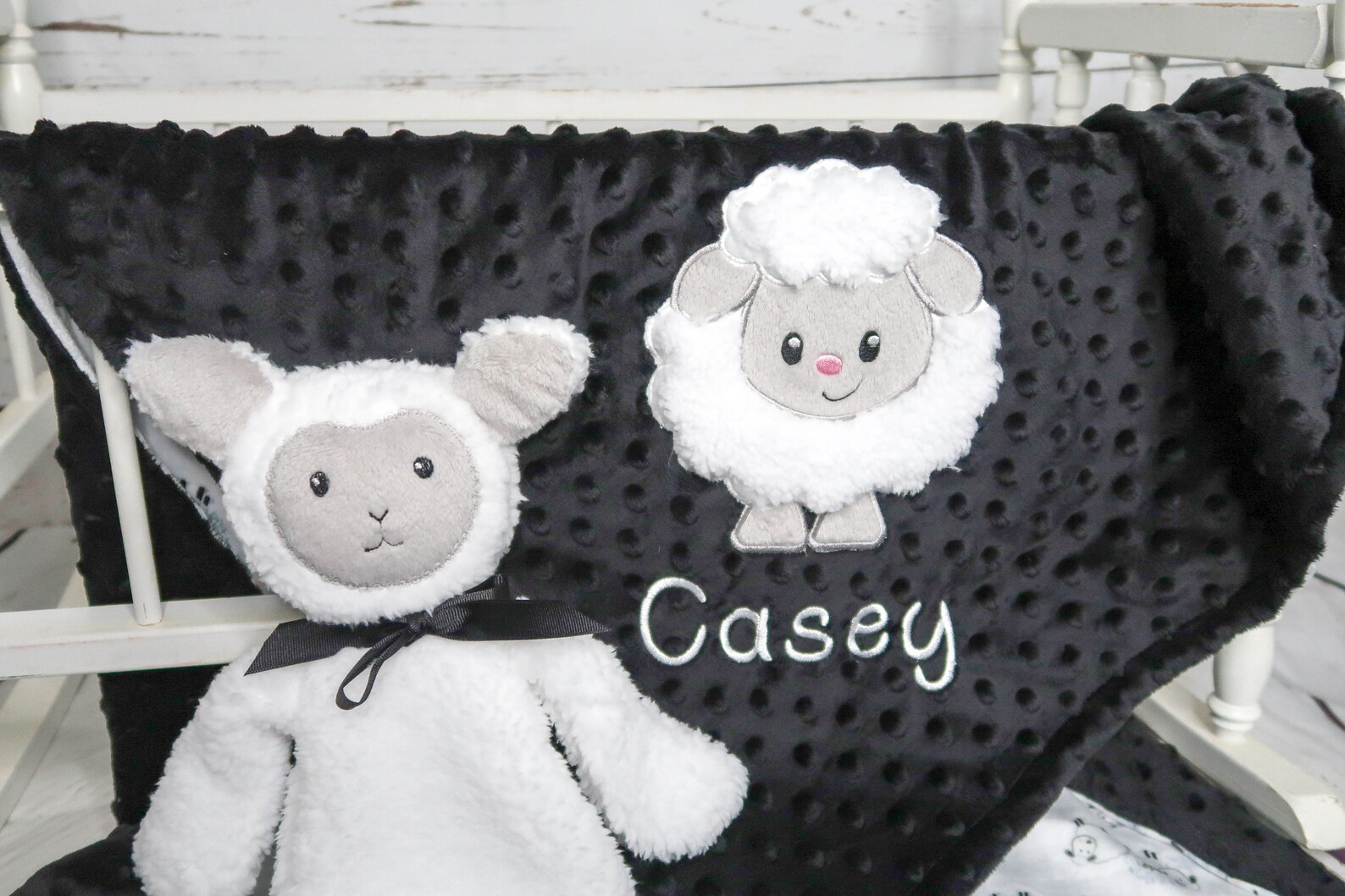 Lamb Baby Blanket Lamb Crib Bedding Personalized Baby Etsy